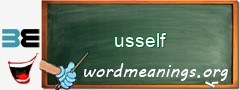 WordMeaning blackboard for usself